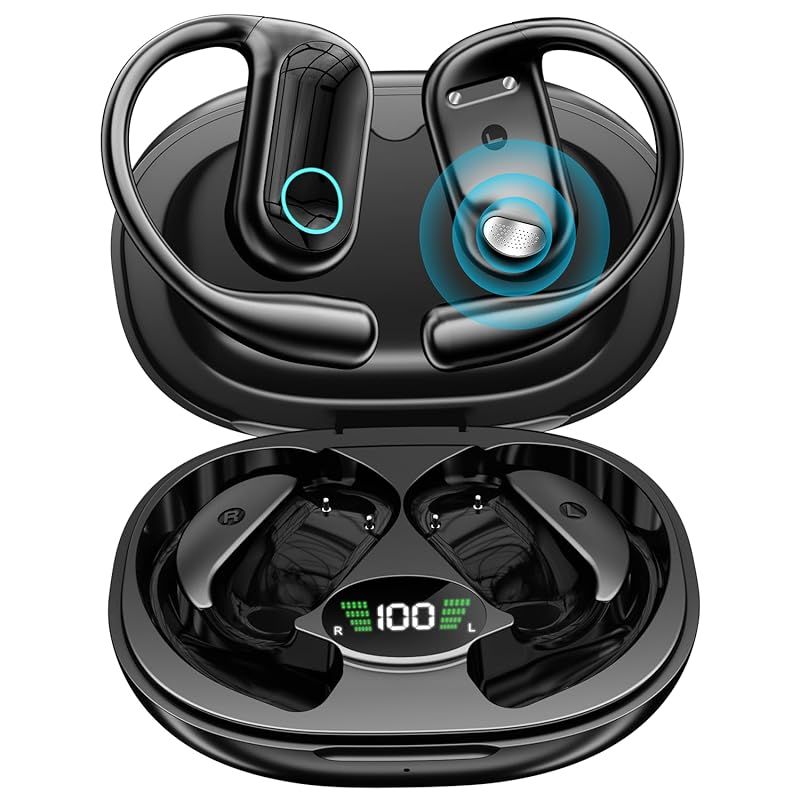 イヤーカフイヤホン 新時流 bluetooth OWS 空気伝導 耳挟み式 bluetooth 塞がない ワイヤレスイヤホン 骨伝導イヤホンの革新 耳挟み式 オープンイヤー 音漏れ抑制 耳を塞がないイヤホン Bluetooth5.3 数字LEDディスプレイ