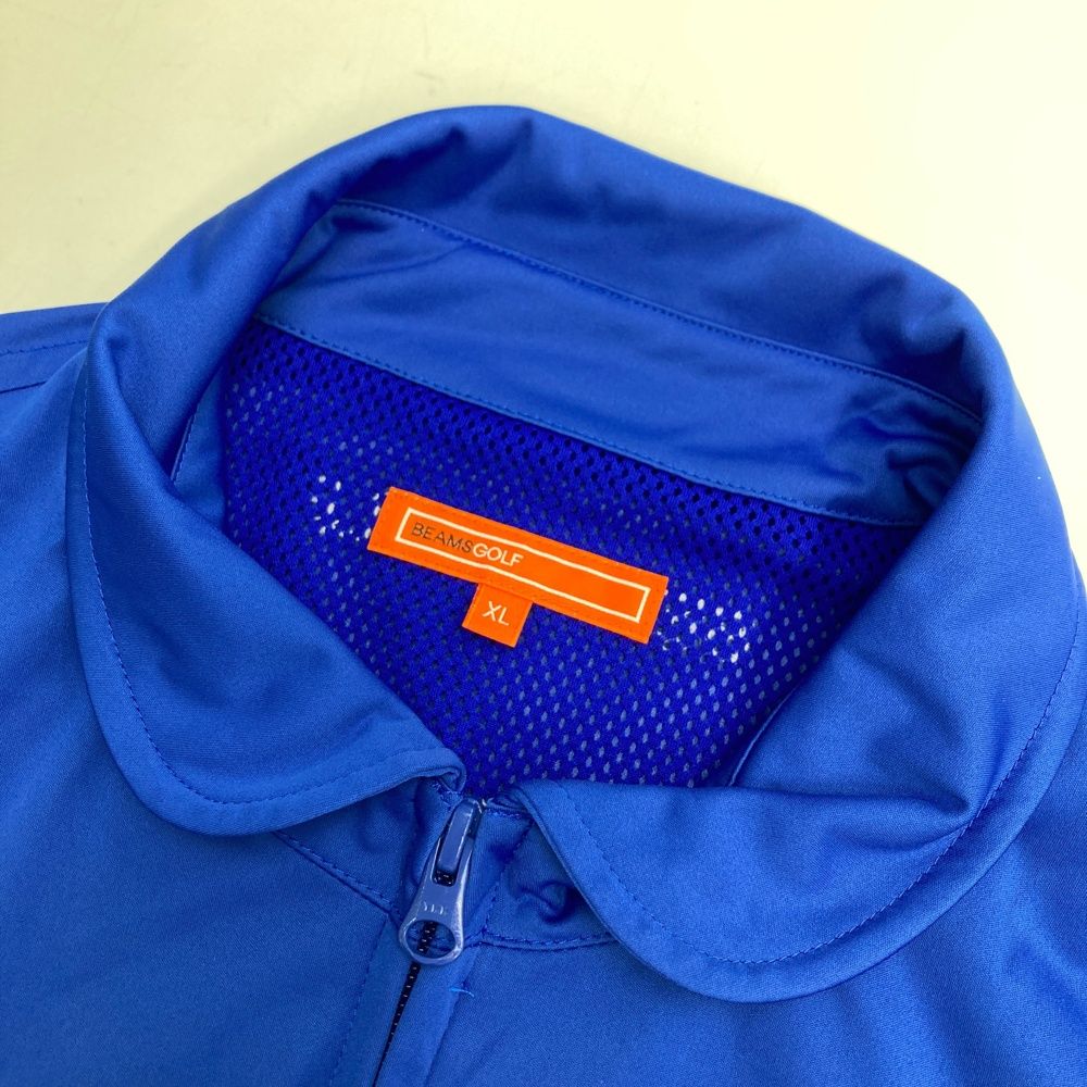 サイズ：XL BEAMS GOLF ビームスゴルフ  裏メッシュ ジップジャケット  ブルー系 [240101468267] ゴルフウェア メンズ ストスト BEAMS GOLF ビームスゴルフ 裏メッシュ ジップジャケット ブルー