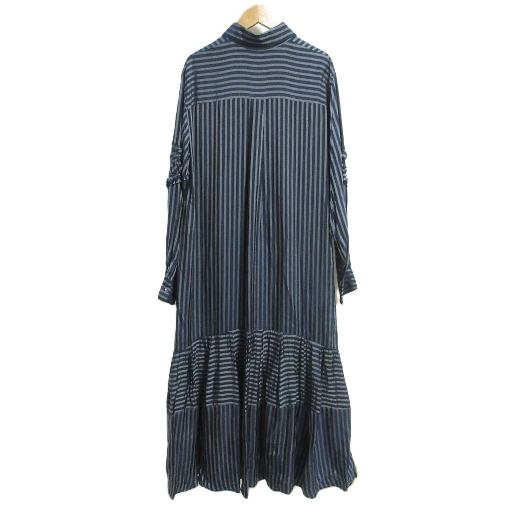 TOGA PULLA キュプラ ストライプドレス 36 シャツワンピース