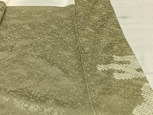 平和屋着物□訪問着 絞り 刺繍 草花文 金糸 正絹 逸品