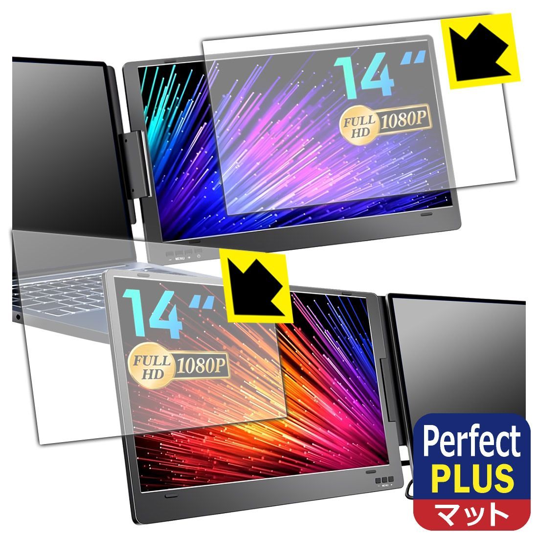 ROADOMデュアルディスプレイモニター(14インチ) 14インチ デュアルディスプレイ ポータブルモニター Amazon.co.jp