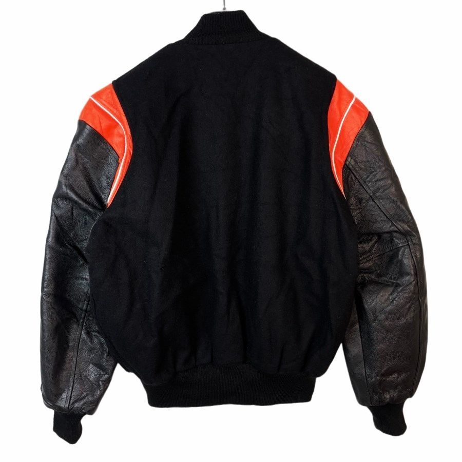 USA製JBS apparel本革リアルレザー切り替えウールスタジャンスタジアム