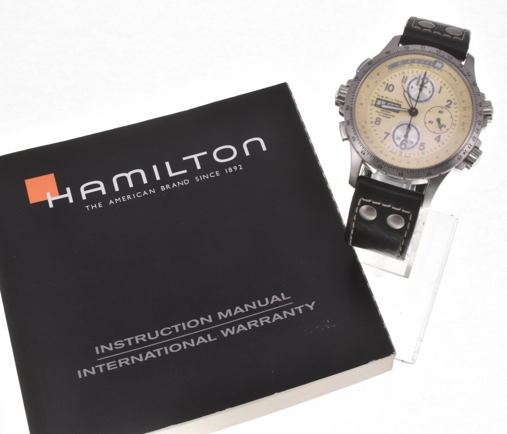 ハミルトン HAMILTON H776660 カーキ X-WIND クロノグラフ 自動巻き 