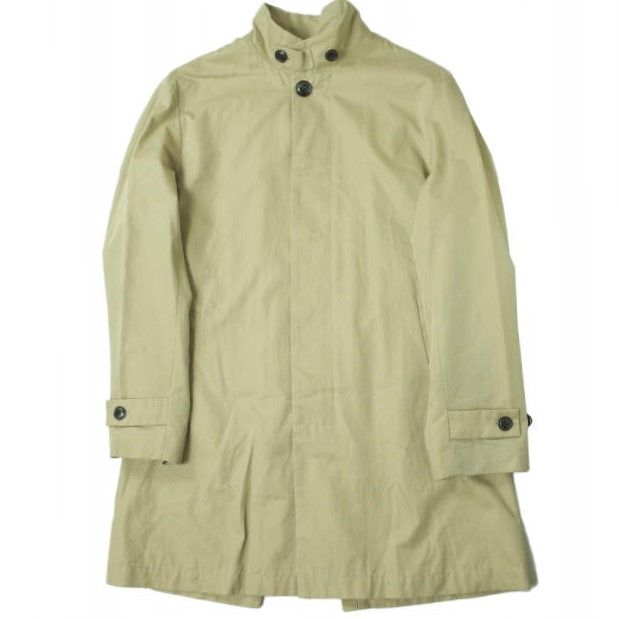 VAINL ARCHIVE x BEAUTYu0026YOUTH UNITED ARROWS ヴァイナルアーカイブ ビューティーアンドユース 別注 日本製 CHILL COAT コットンギャバ ステンカラーコート 2215BY001 S ベージュ バルカラー アウター