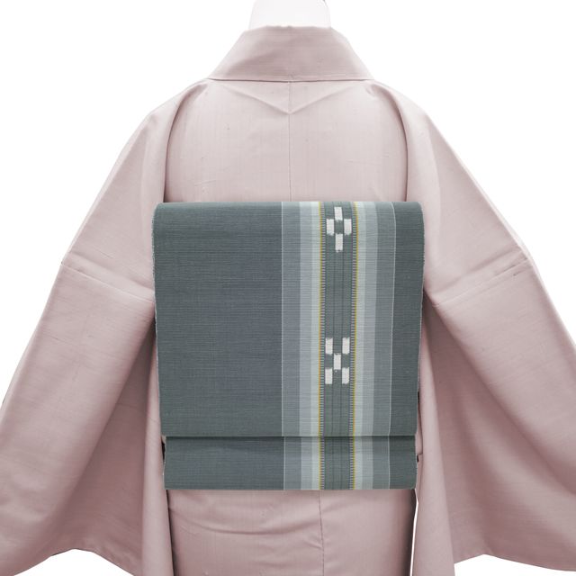 中古】 名古屋帯 開き仕立て 沖縄県 八重山みんさー 全通 リサイクル