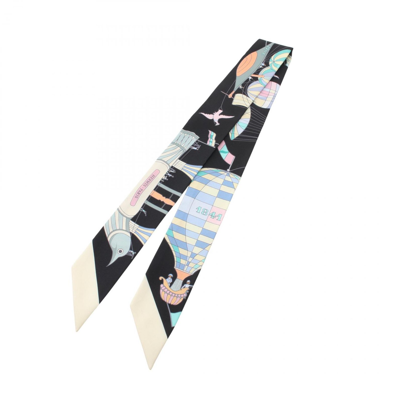 エルメス HERMES スカーフ ツイリー Les Folies Du Ciel シルク