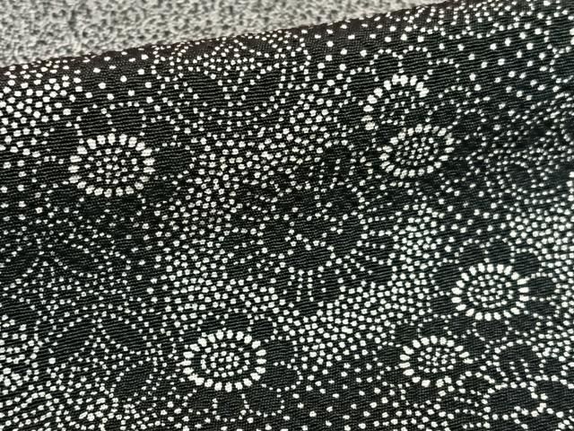 平和屋着物○小紋師 北原寿永 江戸小紋 百柄 黒地 正絹 逸品