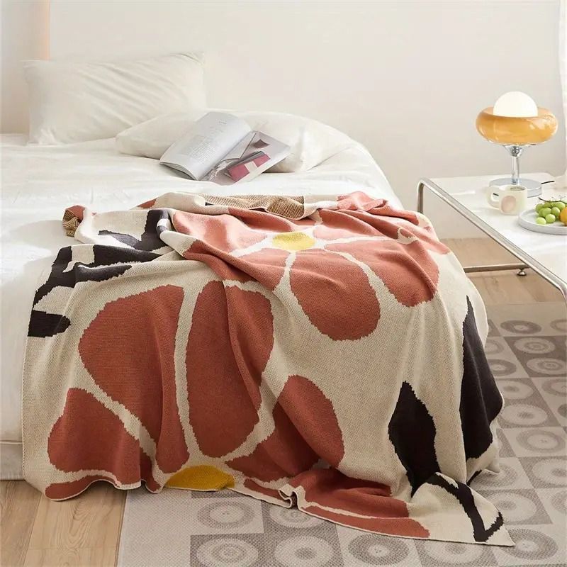 APLUSH カウチ用スローブランケット、オールシーズン ニット