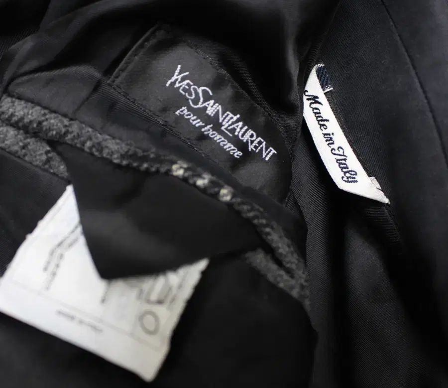 イタリア YVES SAINT LAURENT イヴ サンローラン メンズ 105 フード コート シミ KANDAIZUMI_COM