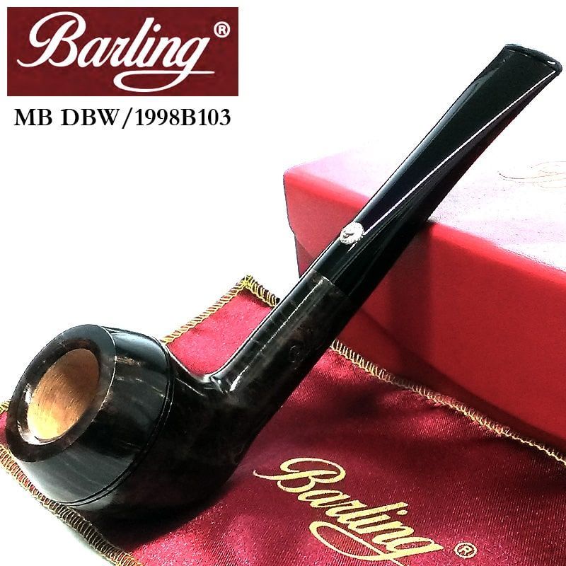 パイプ 本体 バーリング Barling メルボーン スターリングシルバー 天然木 ライオン タバコ 9mm 天然木 MARYLEBONE 純銀 MB DBW 1817 ダークブラウン スムース仕上げ メンズ おしゃれ かっこいい ギフト プレゼント