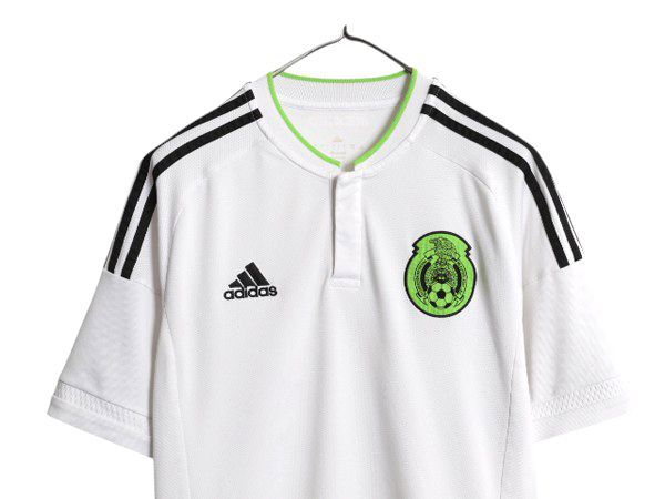 adidas - アディダス メキシコ 代表 サッカー ユニフォーム メンズ L / 正規品 15 16 17 モデル オフィシャル レプリカ 当時物 ポロシャツ ジャージ お得なクーポン配布中!】 アディダス メキシコ 代表 サッカー