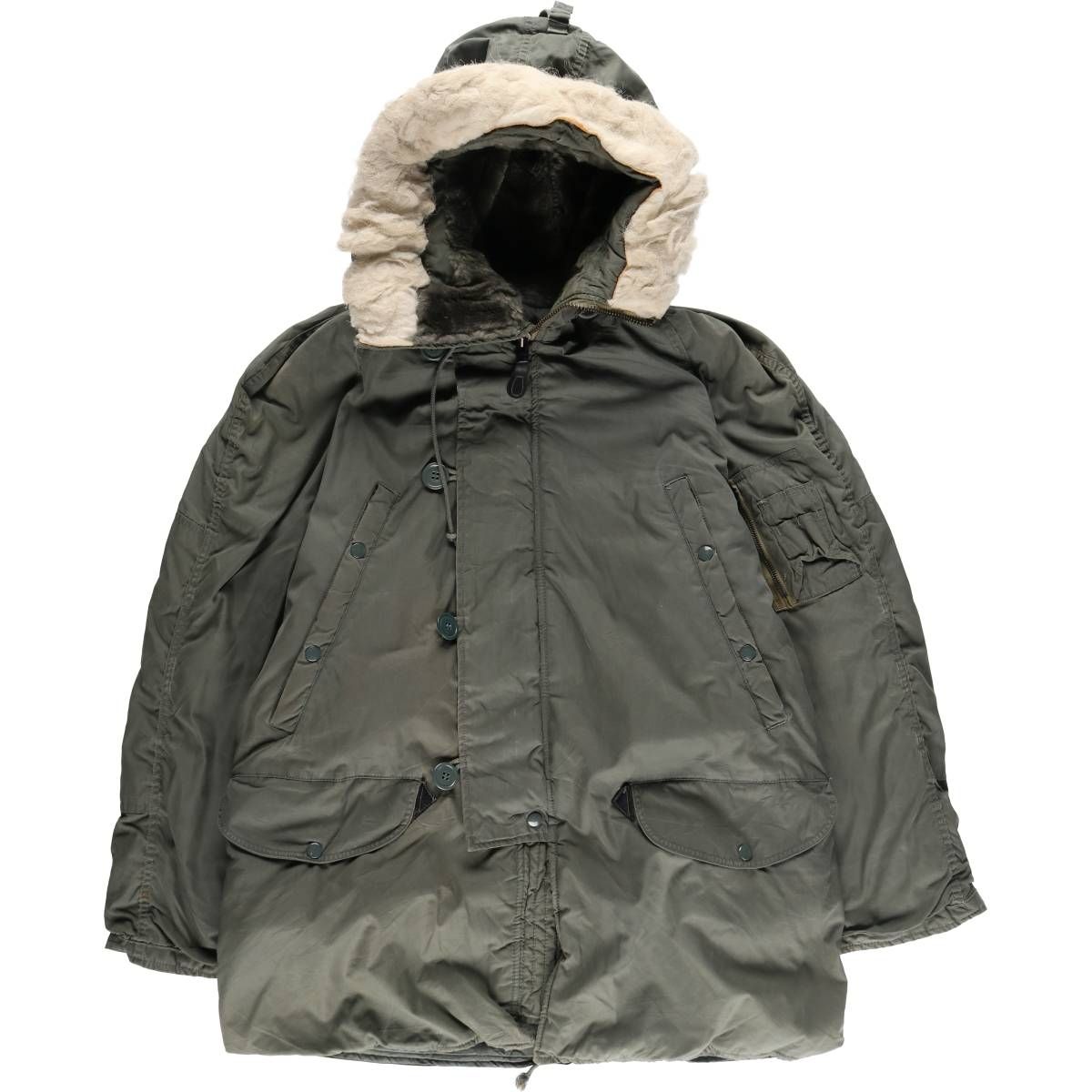 古着 米軍実品 70年代 N-3B ミリタリー フライトジャケット USA製 メンズM相当 ヴィンテージ/evb009581