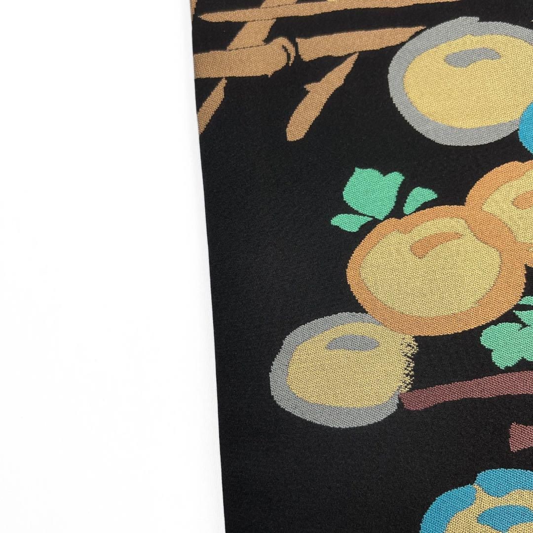 白綾苑大庭 開き名古屋 饅頭菊 垣 黒地 着物 103a d - メルカリ