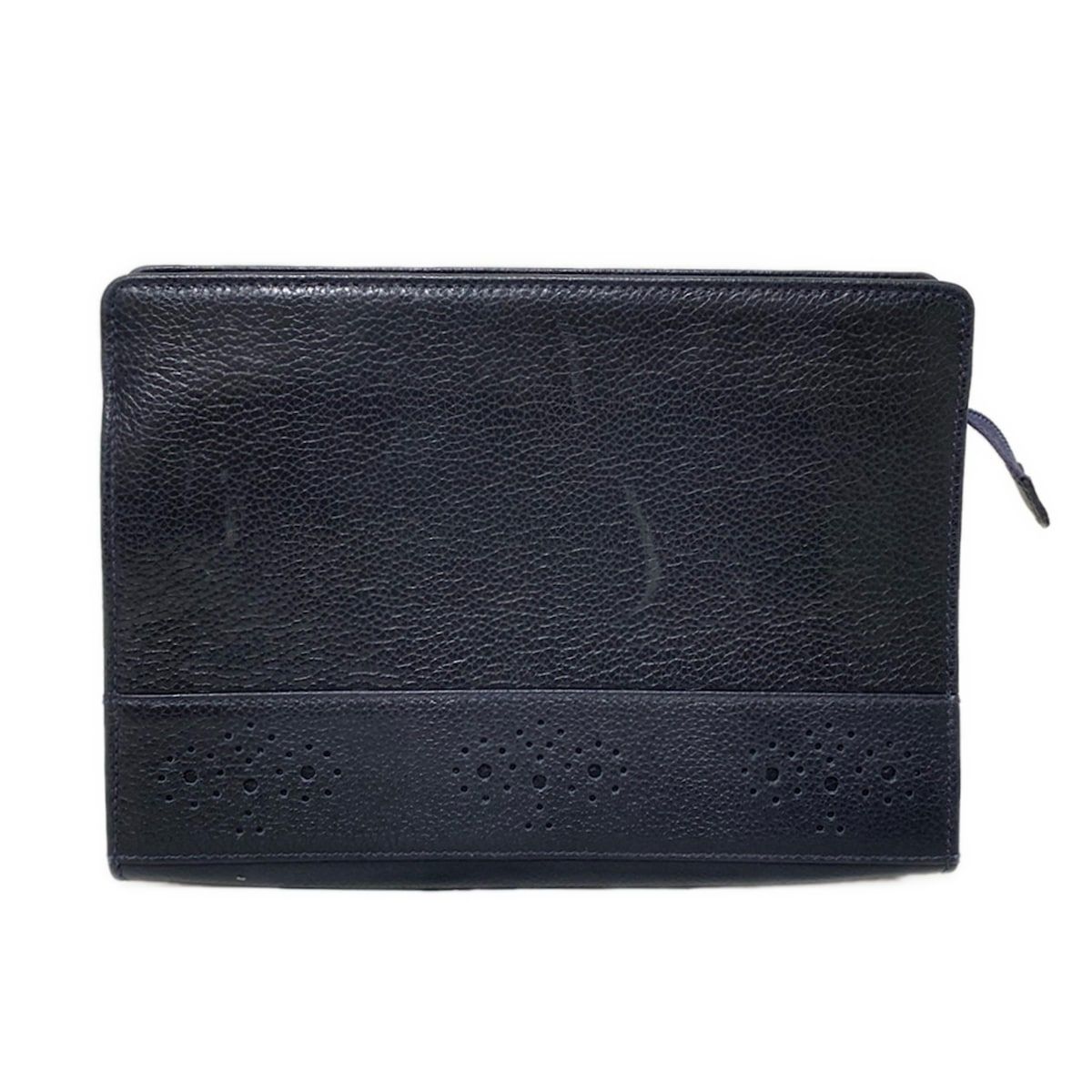 TIFFANY-Co. ティファニー ポーチ - 黒 ティファニー パンチング レザー