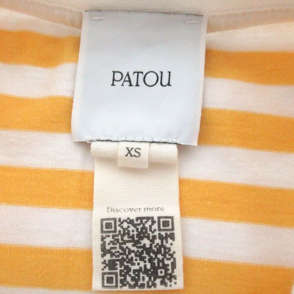 美品 21SS Patou パトゥ ボーダー柄 レターロゴプリント オーガニック