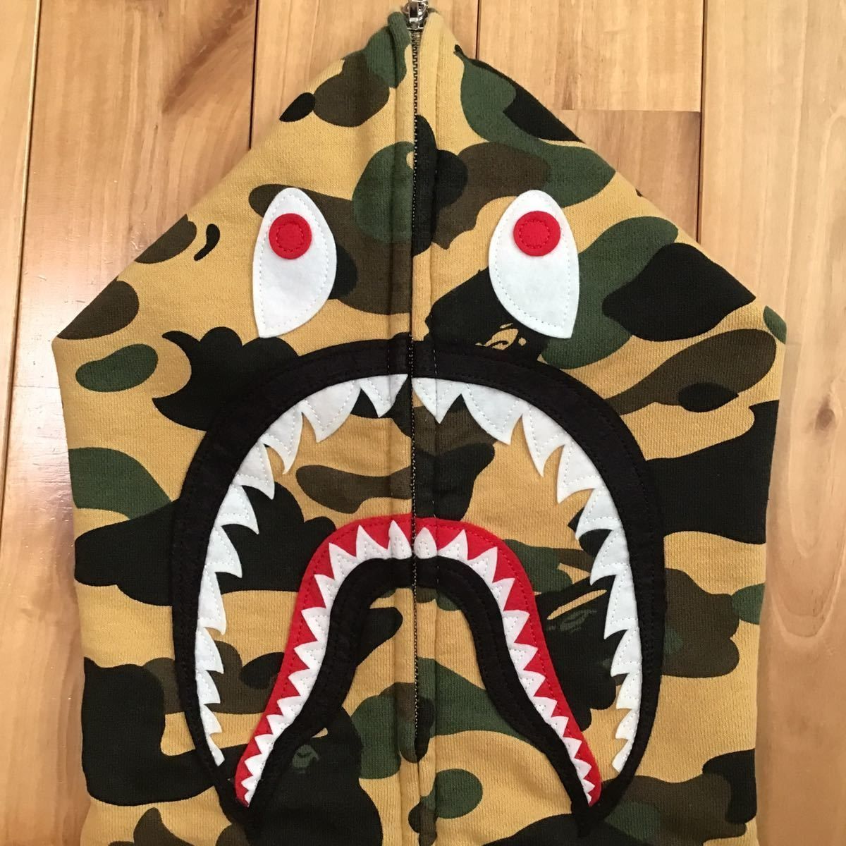 1st camo yellow シャーク パーカー Mサイズ shark full zip hoodie a