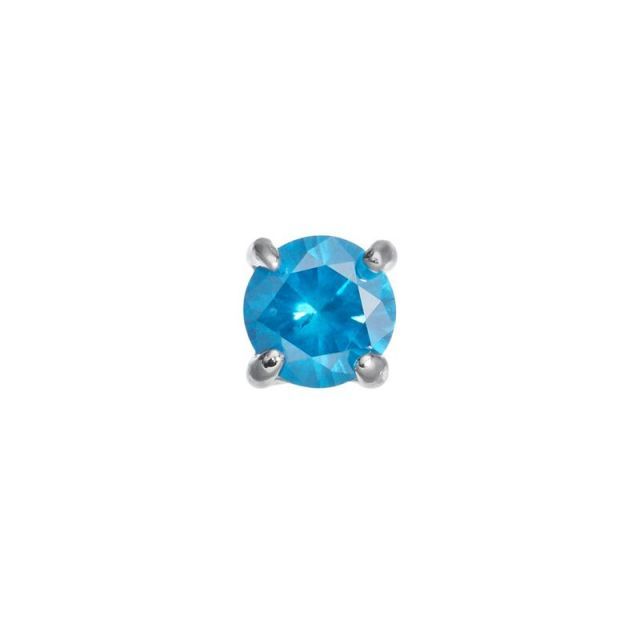 送料無料 アンブランデッド メンズ ピアス イヤリング アクセサリー 1|4 Carat T.W. Blue Diamond Stainless Steel Stud - Single Earring Blue