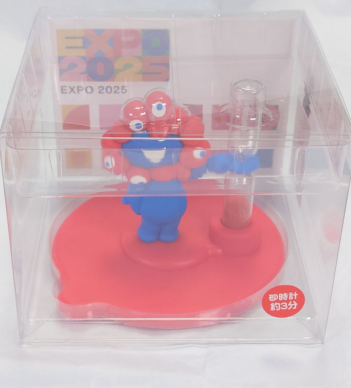 新品未開封　万博 限定 ミャクミャク　砂時計付きカップ麺ストッパーと袋 大阪・関西万博公式キャラ・ミャクミャクの砂時計付きカップ麺