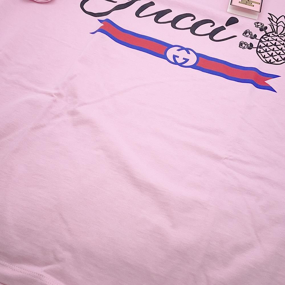 グッチ Tシャツ パイナップル ロゴ コットン メンズサイズXS 616036
