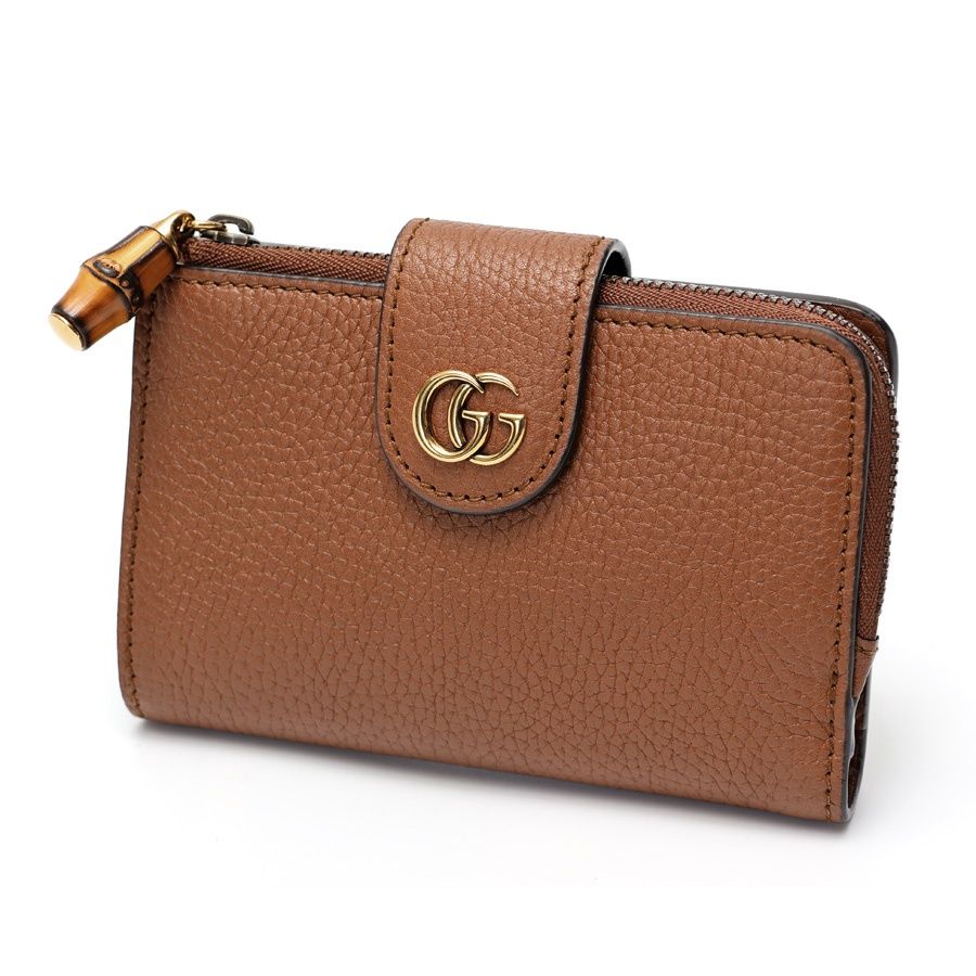 グッチ / GUCCI バンブー付き ダブルG ミディアム ウォレット / 二  