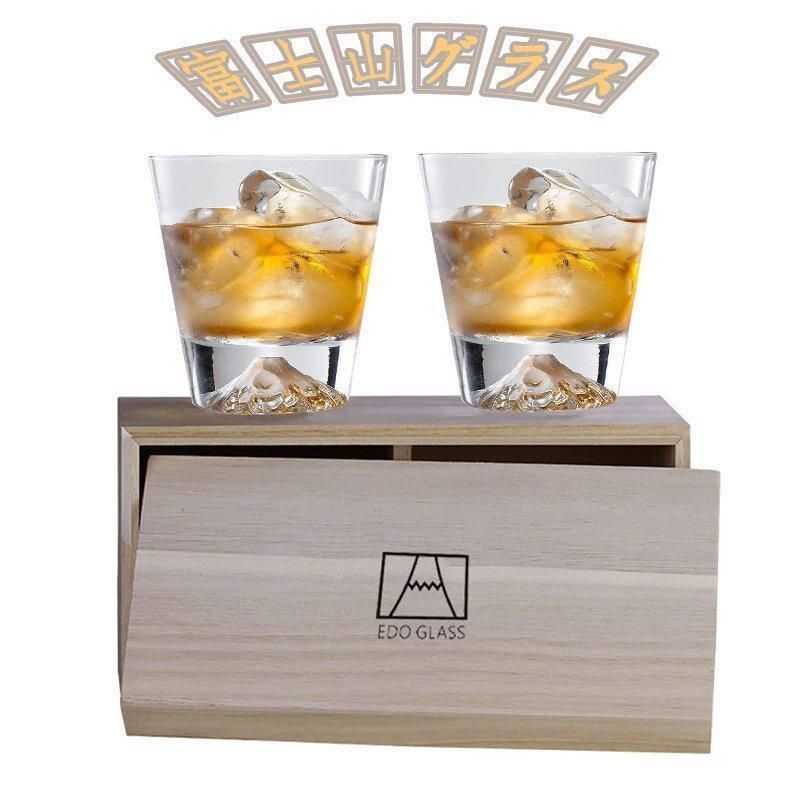ウイスキー グラス 富士山グラス 270ml 2個セット ロックグラス アルコールグラス ペアグラス おしゃれ 日本酒 お土産 還暦祝い 結婚祝い  プレゼント ギフト - メルカリ