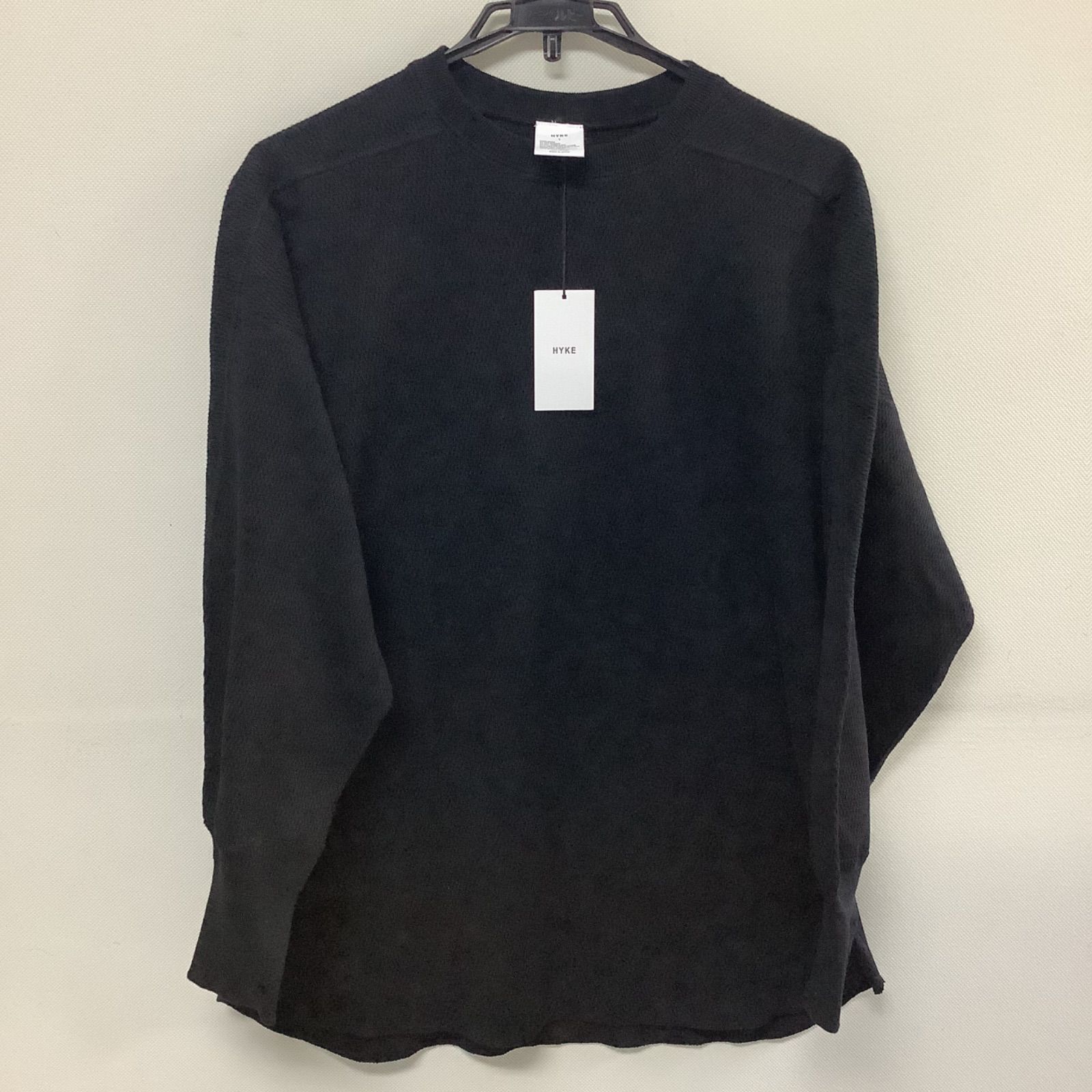 HYKE ハイク プルオーバー ブラック ハイク HYKE リブニット