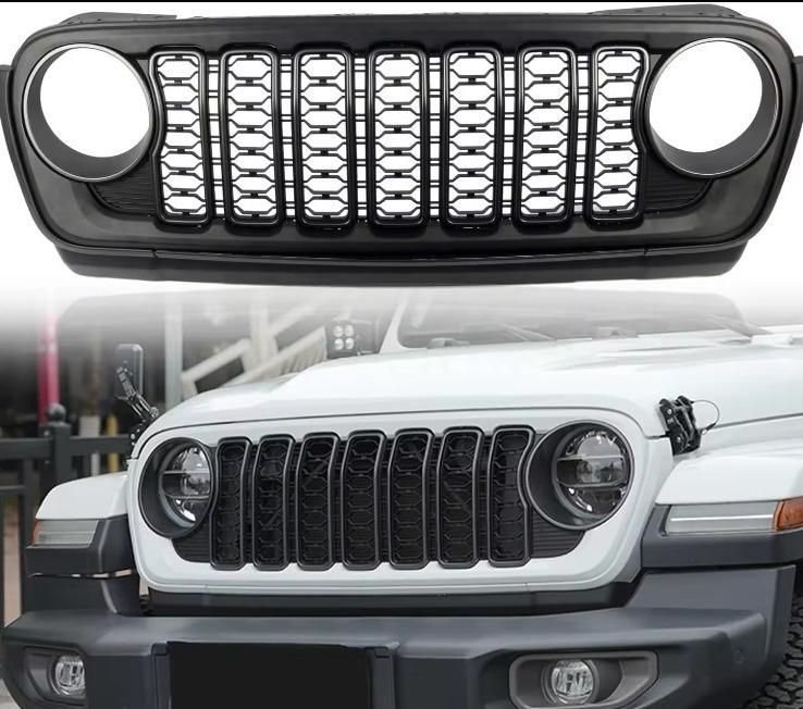 18-24JEEPラングラーJL用無孔フロントグリル フェイスガード