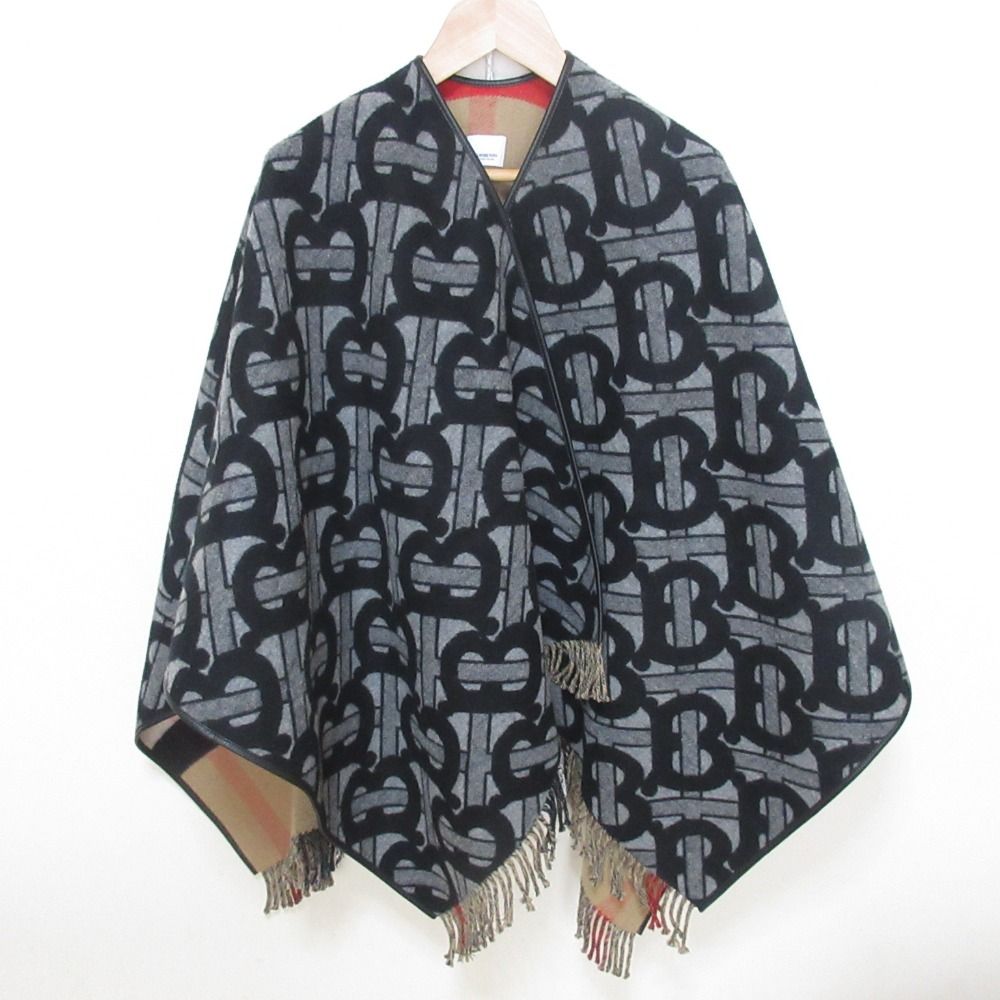 良品 BURBERRY バーバリー ノバチェック柄 ウールカシミヤ TB