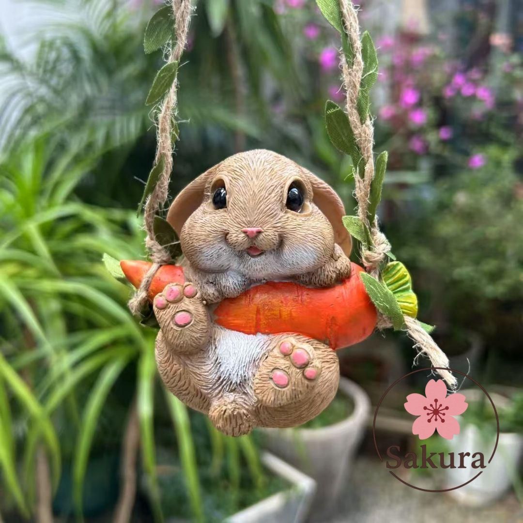 【♥︎】部屋の装飾のための小さなウサギのスイングチャーム 部屋の装飾のための小さなウサギのスイングチャーム 置物です