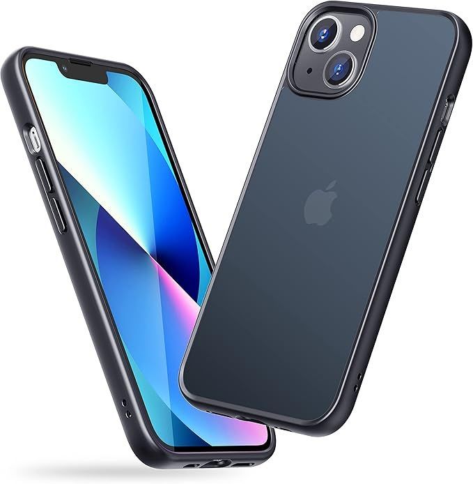 【在庫処分】ORANGA iPhone 14 用 ケース iPhone 13 用ケース 半透明 6.1インチ 米軍MIL規格取得 超耐衝撃性 マットな質感 黄ばみなし レンズ保護 指紋防止 ストラップホール付き アイフォン１３/ 14 