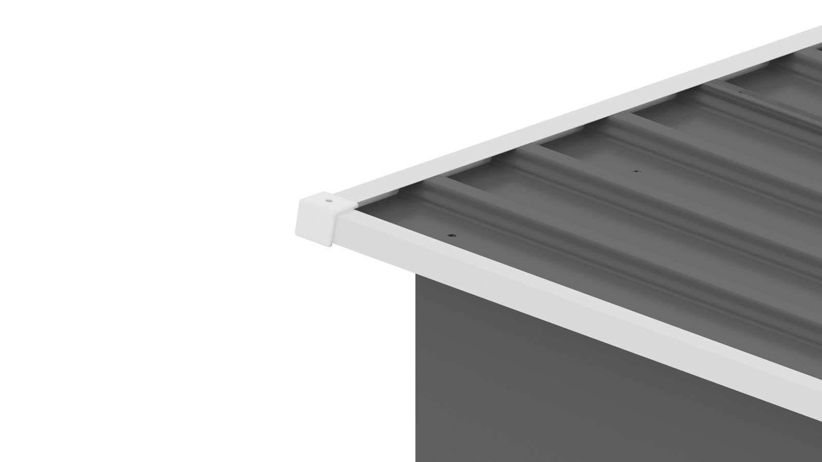 グレー】 物置屋外 大型倉庫 補強フレーム付き 換気口付き 床なし  