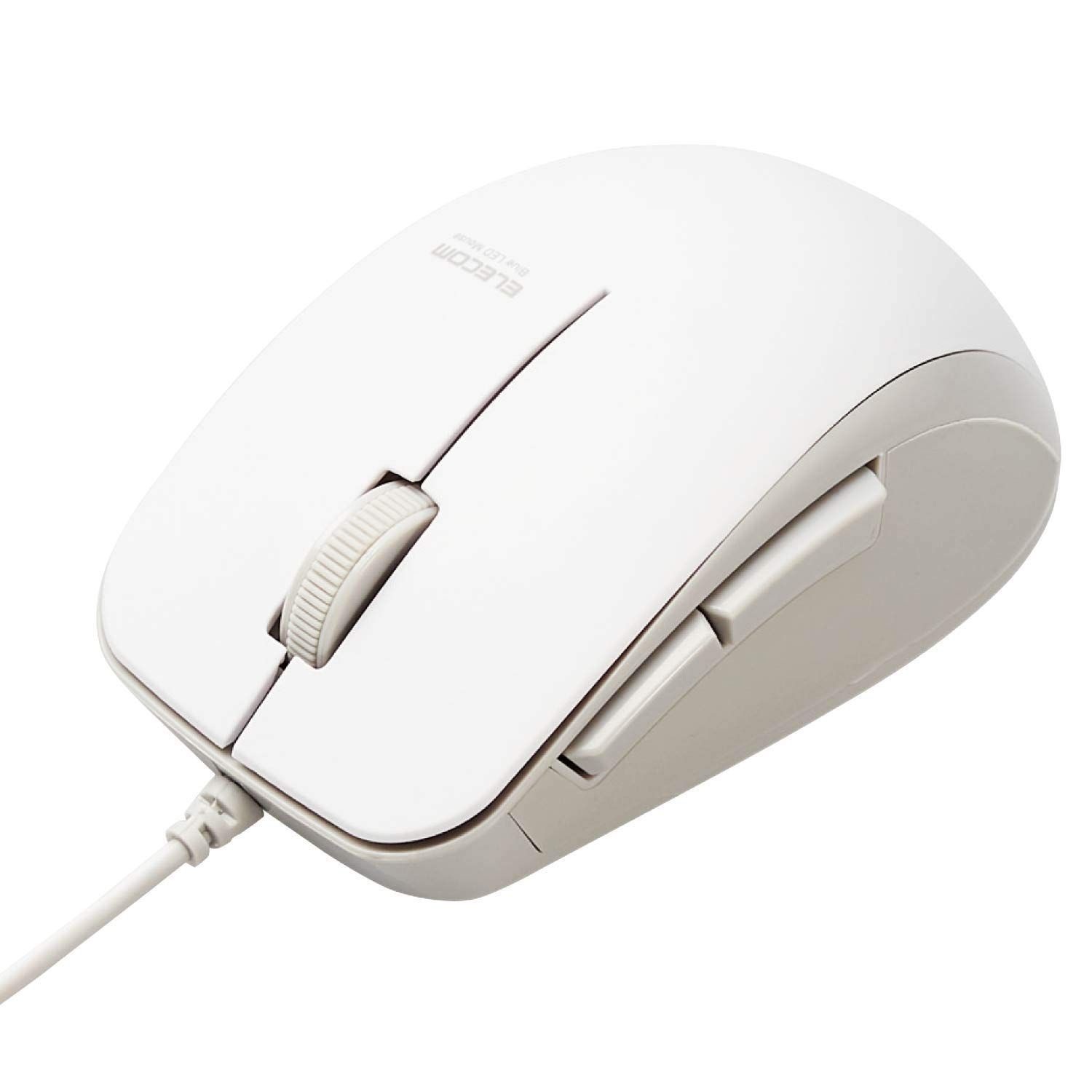 【特価セール】静音 ラバーグリップ 5ボタン 抗菌 M-BL28UBSKWH 有線 ホワイト マウス エレコム