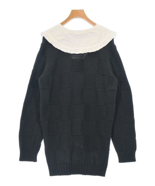 美品 YOKOCHAN ヨーコチャン YCN-416-041 レース/ニット切替 クルーネック ニット カーディガン 36 ブラック レディース 美品 YOKOCHAN ヨーコチャン YCN-416-041 レース/ニット切替