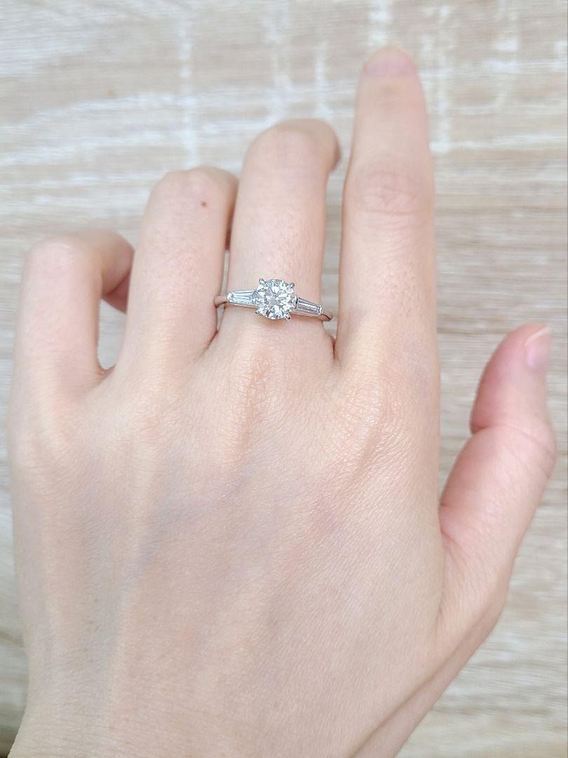 GIA ギラギラ！1ct H VS2 3EX ダイヤモンド K18WG リング