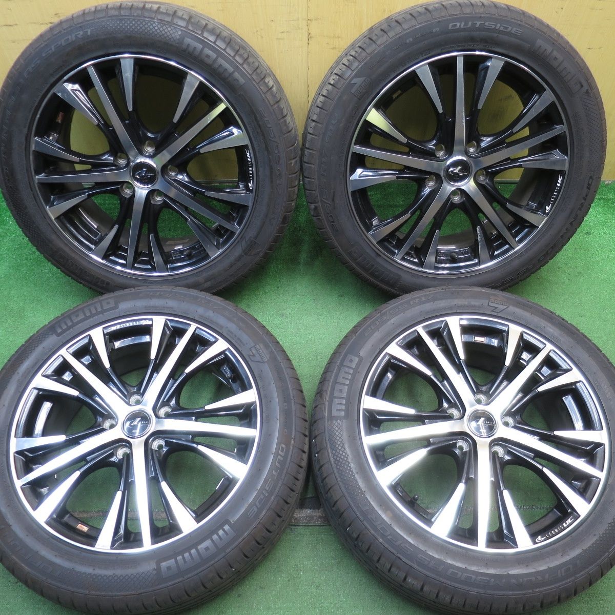 バリ溝！24年！9.5分☆LEONIS UC 205/55R17 モモ トップラン