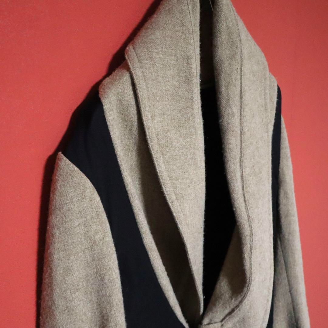 モード】Yohji Yamamoto 05AW シルク切替 デザイン コート