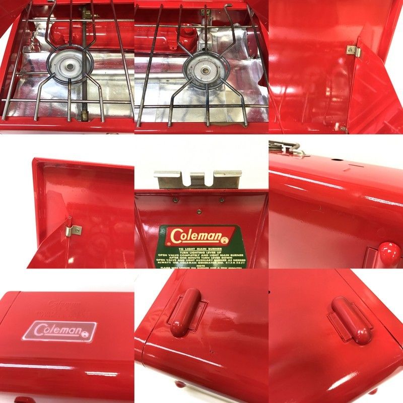 Coleman コールマン ホワイトガソリン ツーバーナー 413G スタンド付き 1996年5月製造 アウトドア キャンプ バーベキュー BBQ TA3364 HRDEVELOPMENT_JP