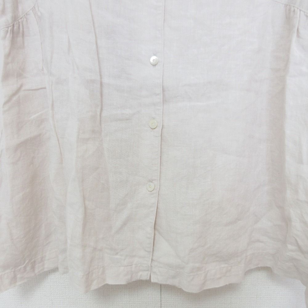 美品 Lisette リゼッタ リネン100％ ロングスリーブ ノーカラー