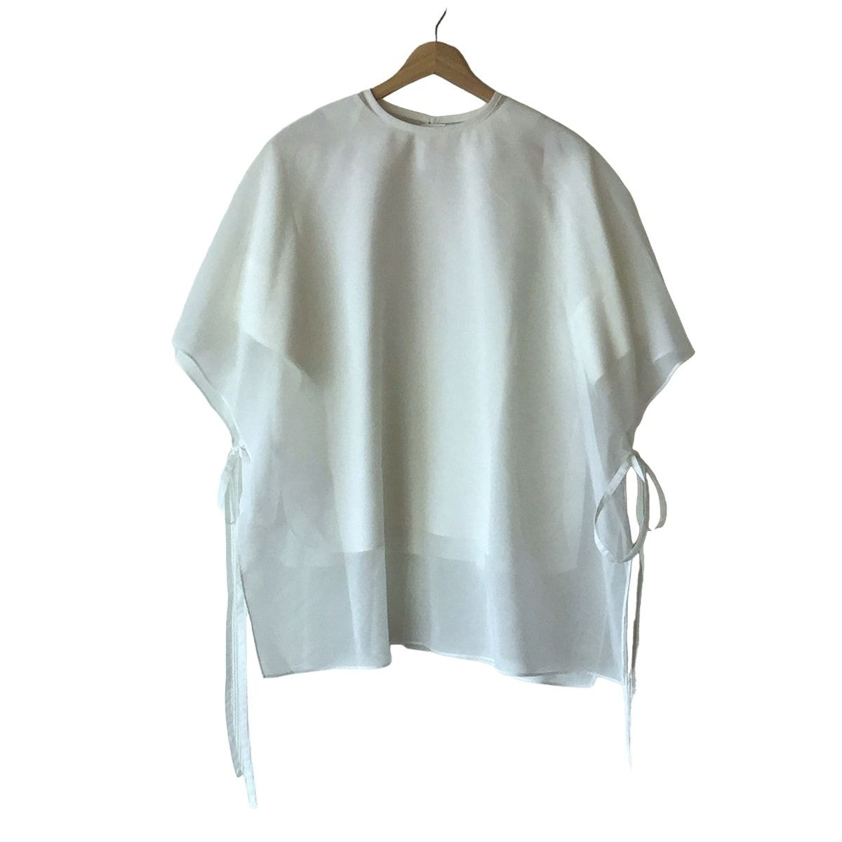 ADORE アドーア チュニック サイズ38 M レディース - 白 クルーネック 半袖 リボン レース