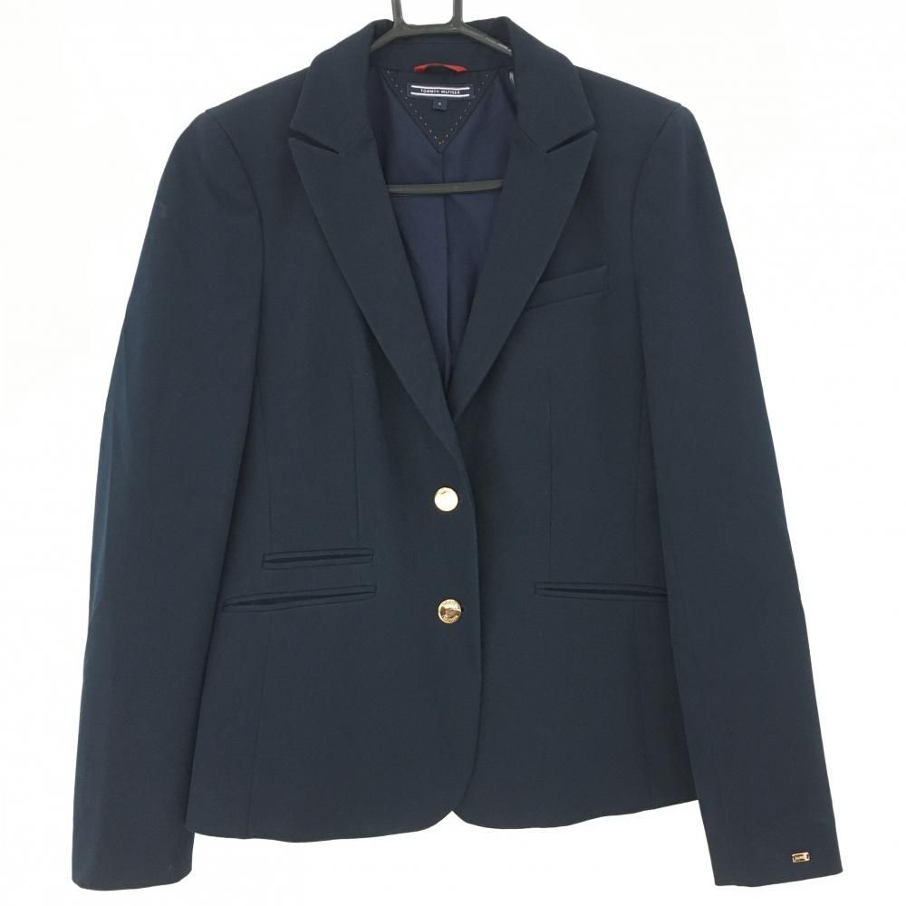 【超美品】トミーヒルフィガー テーラードジャケット ネイビー  金ボタン レディース 6(XXL) ゴルフウェア Tommy Hilfiger Golf