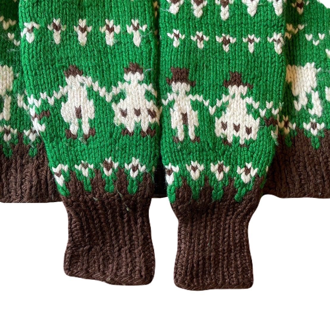 COWICHAN KNIT BROWN/GREEN