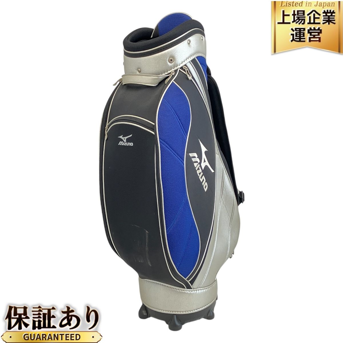 MIZUNO GOLF 46CD-75810 0322 シルバー×ブルー 9.5型 キャディバッグ 