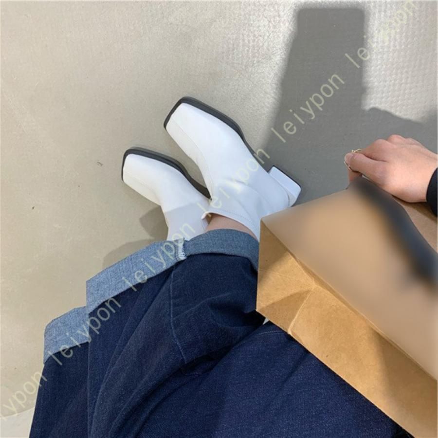 ソックスブーツ スクエアトゥ