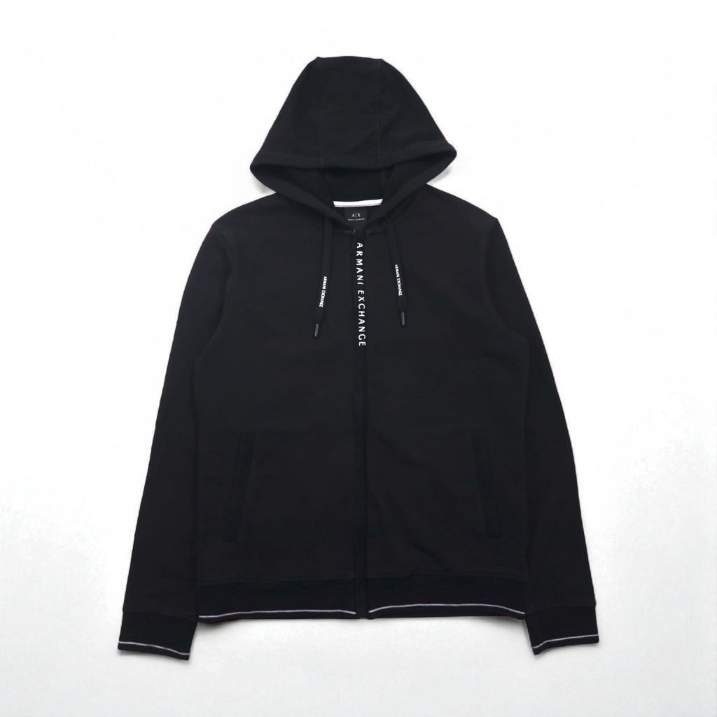 A X ARMANI EXCHANGE スウェット パーカー ジャージ セットアップ M ブラック 8NZM82 ZJH3Z KIN-KAAI_COM