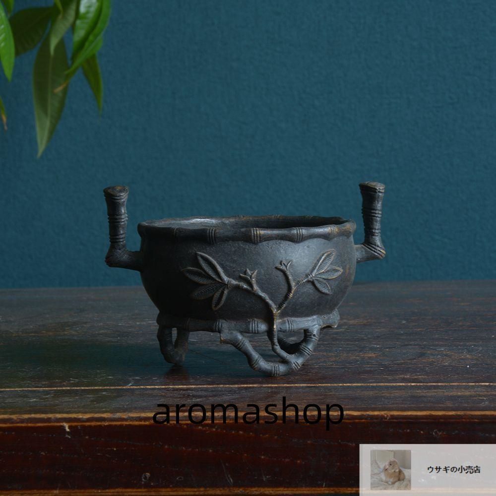 銅炉 香炉【福地洞天】 三足竹節紋香炉 宣徳炉 茶道香道具 工芸品 置物 銅炉 香炉【福地洞天】 三足竹節紋香炉 宣徳炉 茶道香道具