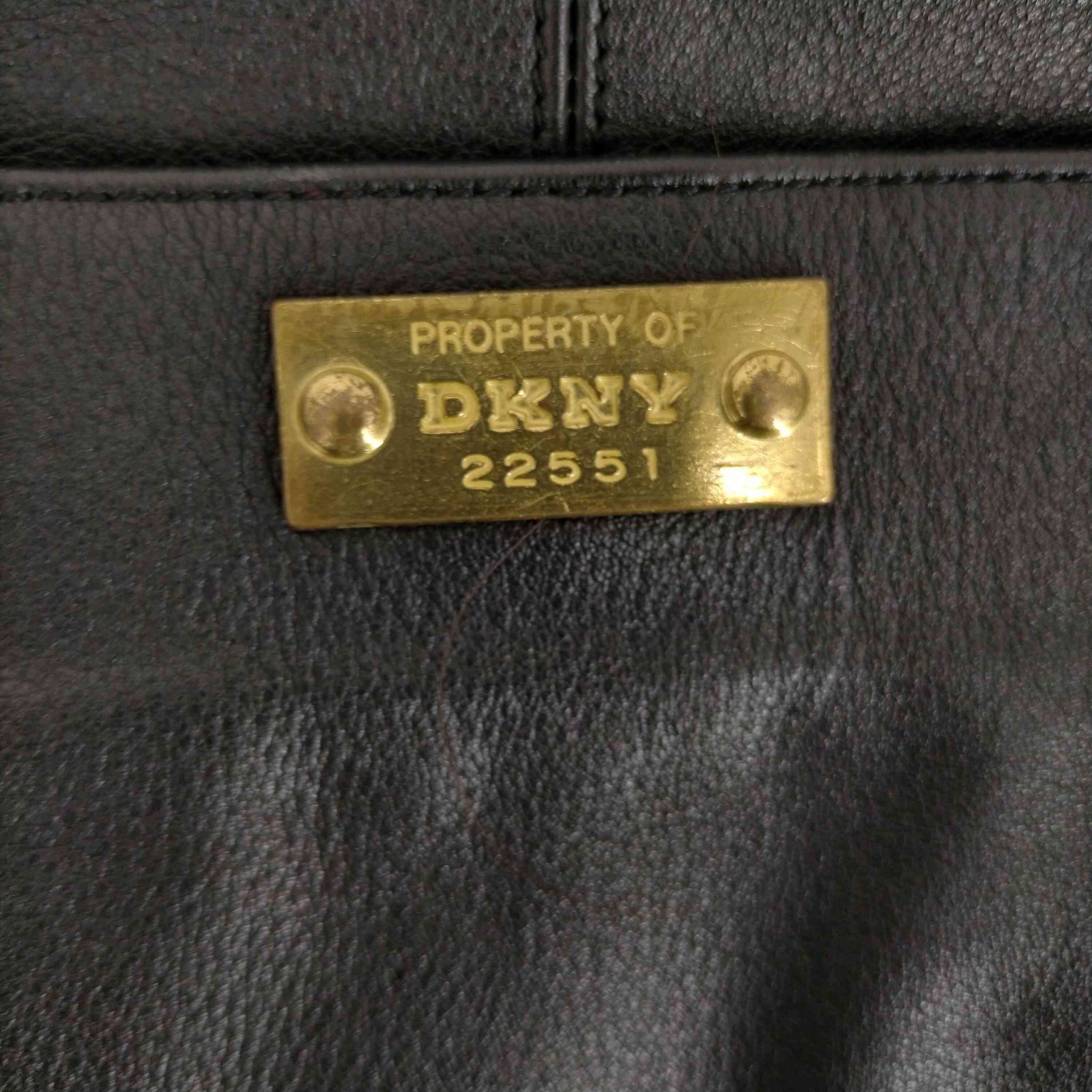ダナキャランニューヨーク DKNY 90S レザー巾着ショルダーバッグ 