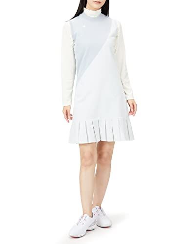 豊富な ルコックスポルティフゴルフ 22年秋冬モデル ゴルフ ワンピース RIJOUME ウォッシャブル ECO エコ ニットワンピ フリル レディース GY00 グレー 日本サイズL相当 深みのある