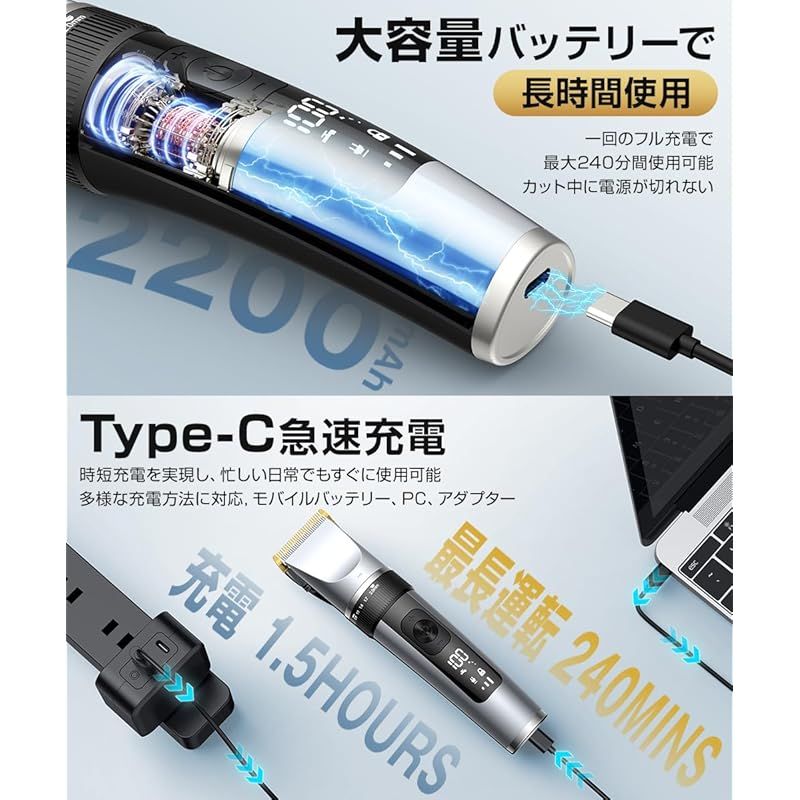 最長240H稼働 3段階スピード調節