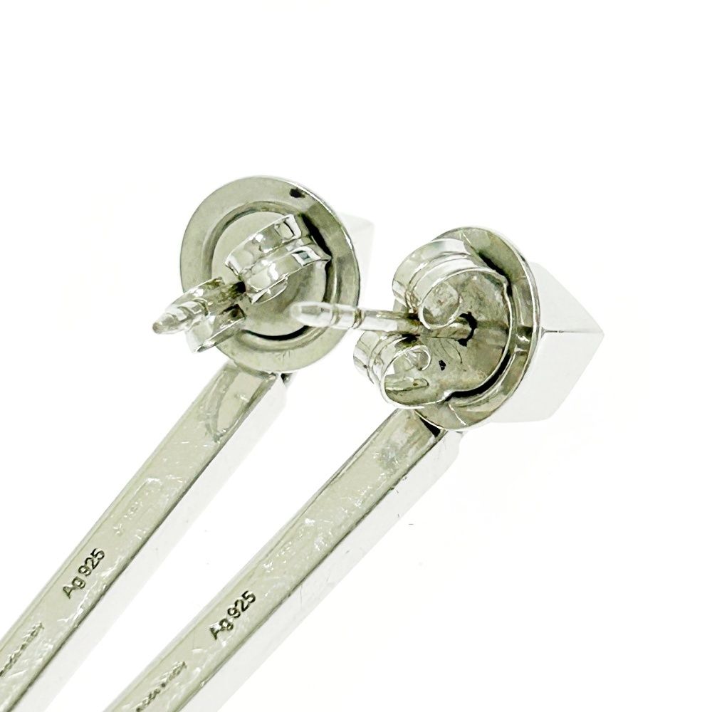 中古】GUCCI グッチ シルバー プレート スイング ピアス 6.6g