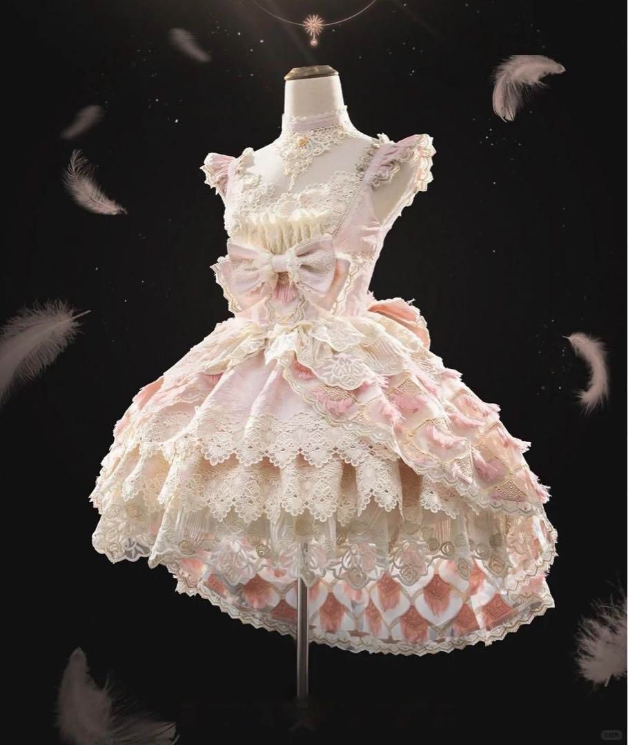 雀の羽 洋服jsk甘い重工ワンピースサスペンダー尾引き ゴスロリ・ロリータドレス 雀の羽 洋服jsk甘い重工ワンピースサスペンダー尾引き ゴスロリ